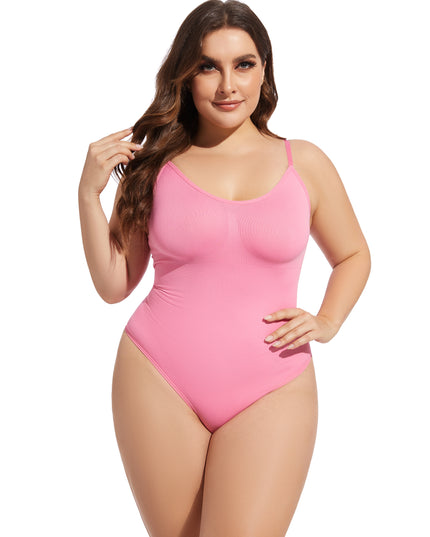 Glide ContourOne seamless shapewear g-string bodysuit in pink