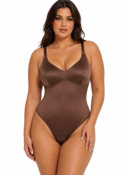 MT230051 - PowerSoft Satin Thong Bodysuit