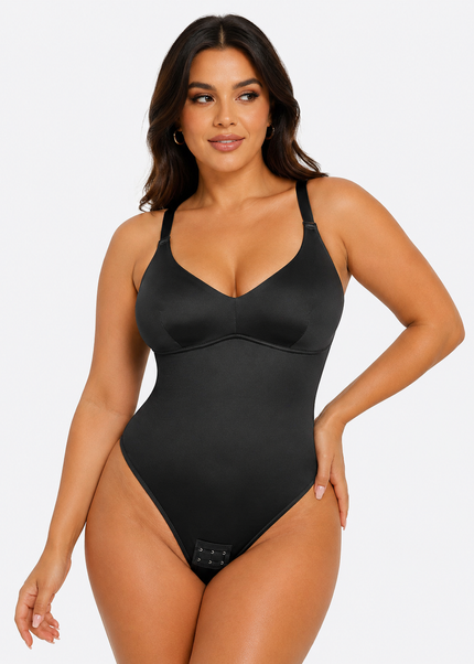 MT230051 - PowerSoft Satin Thong Bodysuit