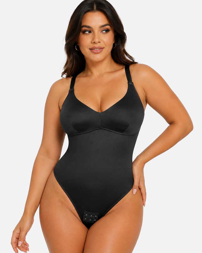 MT230051 - PowerSoft Satin Thong Bodysuit