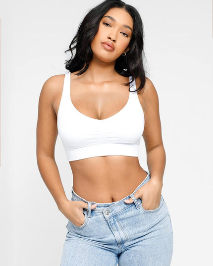 Wholesale Seamless Breast Support Back Fat Reduction Inner Bra With Removable cups