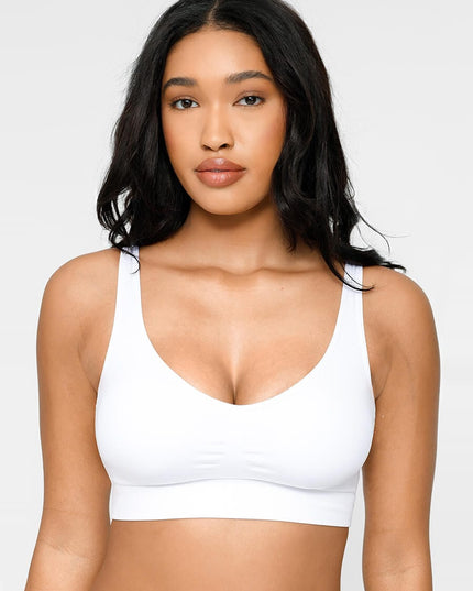 Wholesale Seamless Breast Support Back Fat Reduction Inner Bra With Removable cups
