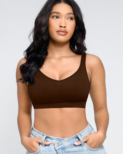 Wholesale Seamless Breast Support Back Fat Reduction Inner Bra With Removable cups