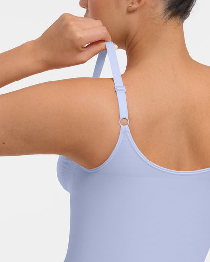 Wholesale Seamless Plunge Chest Support Bodysuit with Clips Inside