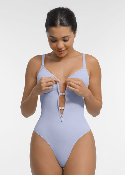 PlungePerfect seamless plunge zip bodysuit – Glide Shapewear NZ