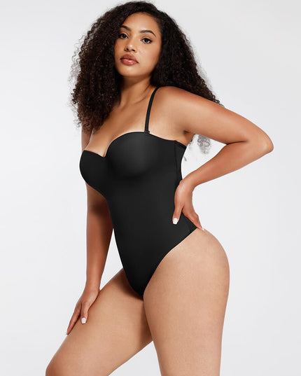 Wholesale One-Piece Underwire Strap Removable Waist And Abdomen Shaping Thong Bodysuit