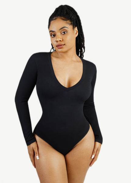 Wholesale Seamless Long Sleeve Outerwear Bodysuit