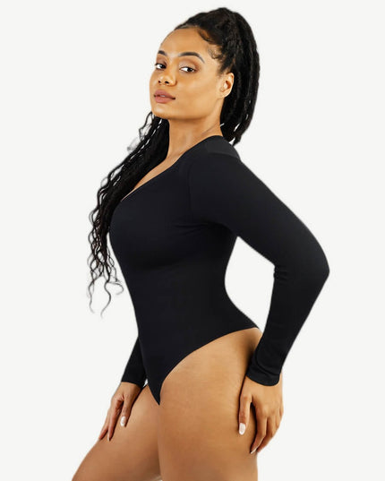 Wholesale Seamless Long Sleeve Outerwear Bodysuit