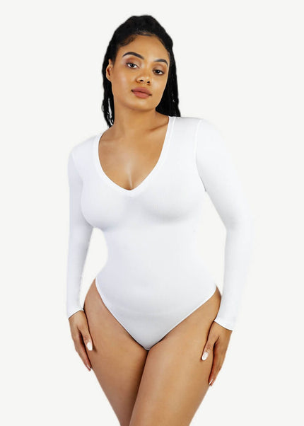 Wholesale Seamless Long Sleeve Outerwear Bodysuit