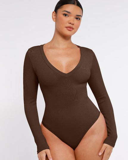 MT230230 - Everyday V-neck Seamless Bodysuit