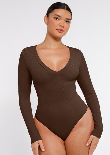 MT230230 - Everyday V-neck Seamless Bodysuit